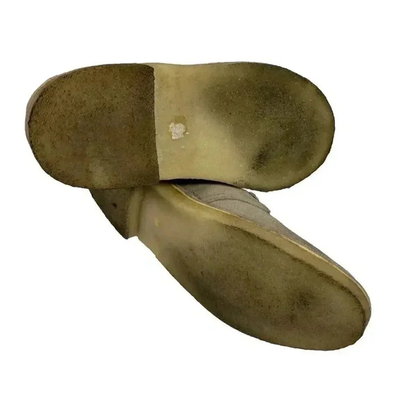 Clarks Bushacre II Mens 8 Gray Tan Suede Leather Chukka Desert Lace Up Boots - Picture 8 of 8